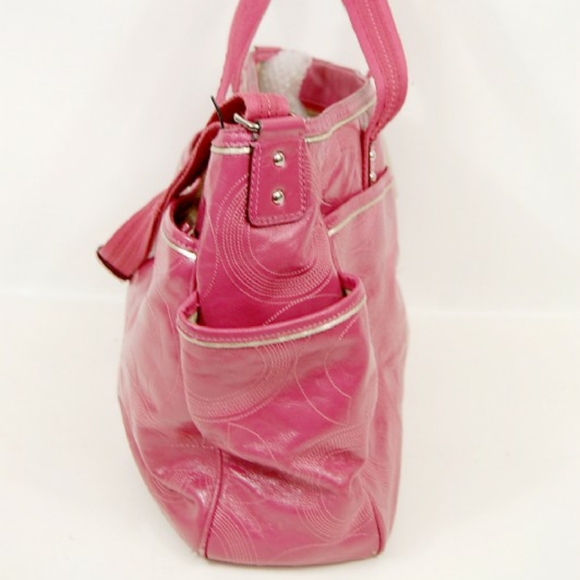 Coach Pink Patent Leather Baby Bag F19911 - Picture 8 of 16